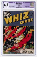 "WHIZ COMICS" #21 SEPTEMBER 1941 CGC RESTORED 6.5 SLIGHT (A-1) FINE+ (FIRST LIEUTENANT MARVELS).