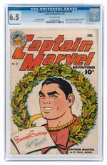 "CAPTAIN MARVEL ADVENTURES" #42 JANUARY 1945 CGC 6.5 FINE+.