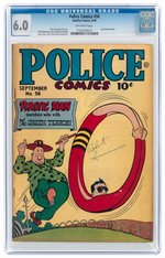 "POLICE COMICS" #58 SEPTEMBER 1946 CGC 6.0 FINE.