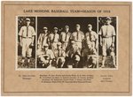 1916 LAKE MOHONK, NY BASEBALL TEAM ORIGNAL CABINET PHOTO.