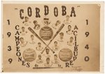 1939-40 CORDOBA CAMPEONES DE LA REPUBLICA ORIGINAL COMPOSITE STUDIO PHOTO.