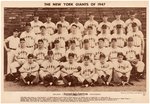 1947 JOURNAL AMERICAN- NEW YORK GIANTS BASEBALL TEAM OVERSIZE PHOTO PREMIUM.