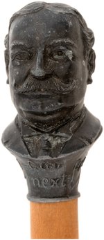 WILLIAM H. TAFT FIGURAL BUST CANE TOPPER.