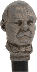 GROVER CLEVELAND FIGURAL BUST CANE TOPPER.