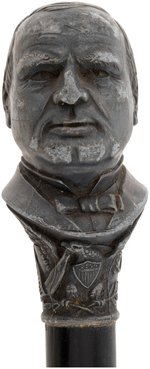 WILLIAM McKINLEY FIGURAL BUST CANE TOPPER.