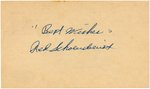 1952 RED SCHOENDIENST (HOF) SIGNED POSTCARD.