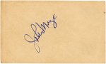 1952 JOHNNY MIZE (HOF) SIGNED POSTCARD.