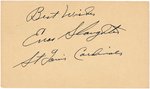 1948 ENOS SLAUGHTER SIGNED POSTCARD.