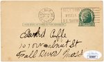 1947 STAN MUSIAL SIGNED POSTCARD.