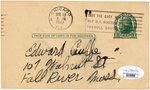 1947 BOB FELLER (HOF) SIGNED POSTCARD.