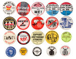 PRO-LABOR & STRIKE BUTTONS FROM LEVIN COLLECTION.