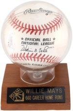 WILLIE MAYS (HOF) SINGLE-SIGNED BASEBALL.