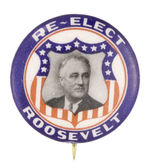 FDR GRAPHIC 1936 BUTTON - RARE & POPULAR.