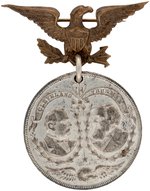 "CLEVELAND / THURMAN" JUGATE MEDAL FROM 1888 WITH EAGLE HANGER.