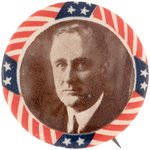 FRANKLIN ROOSEVELT PORTRAIT BUTTON FROM HIS 1928 NEW YORK GOVERNOR RACE/ HIGH GRADE.