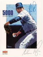 NOLAN RYAN (HOF) SIGNED 5000 STRIKEOUTS PRINT.