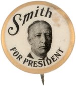 "SMITH FOR PRESIDENT" SCARCE PORTRAIT BUTTON.