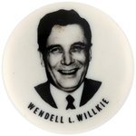 "WENDELL L. WILLKIE" PORTRAIT PORCELAIN LAPEL PIECE HAKE #2349.