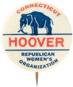 "CONNECTICUT HOOVER REPUBLICAN WOMEN'S ORGANIZATION" BUTTON HAKE #2040.