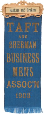 "TAFT AND SHERMAN BUSINESS MEN'S ASSOC'N 1908" RIBBON.