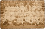 c. 1920s YALE UNIVERSITY BASEBALL TEAM REAL PHOTO POSTCARD.