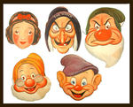 LARGE GROUP OF 1930s DISNEY CHARACTER MASKS.