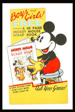 "MICKEY MOUSE RECIPE SCRAPBOOK" DISPLAY SIGN.