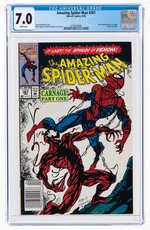 "AMAZING SPIDER-MAN" #361 APRIL 1992 CGC 7.0 FINE/VF (FIRST CARNAGE).