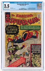 "AMAZING SPIDER-MAN #14 JULY 1964 CGC 2.5 GOOD+ (FIRST GREEN GOBLIN).