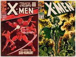 "X-MEN" #41-48 AND 50 LOT OF NINE SILVER AGE ISSUES.