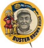 1909 TY COBB (HOF) "MORTON'S BUSTER BROWN BREAD" BUTTON.