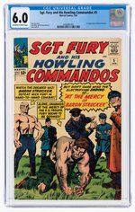 "SGT. FURY AND HIS HOWLING COMMANDOS" #5 JANUARY 1964 CGC 6.0 FINE (FIRST BARON STRUCKER).