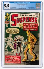 "TALES OF SUSPENSE" #45 SEPTEMBER 1963 CGC 5.5 FINE- (FIRST HAPPY HOGAN & PEPPER POTTS).