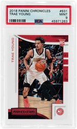 2018 PANINI CHRONICLES TRAE YOUNG #631 ROOKIE CARD PSA MINT 9.