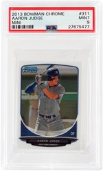 2013 BOWMAN CHROME MINI AARON JUDGE #311 PROSPECT CARD PSA MINT 9.