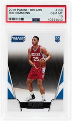 2018 PANINI THREADS BEN SIMMONS #156 ROOKIE CARD PSA GEM MINT 10.