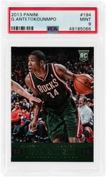 2013 PANINI GIANNIS ANTETOKOUNMPO #194 ROOKIE CARD PSA MINT 9.