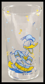 DONALD DUCK GLASS FROM RARE MUSICAL NOTE SERIES.