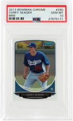 2013 BOWMAN CHROME MINI COREY SEAGER #290 PROSPECT CARD PSA GEM MINT 10.