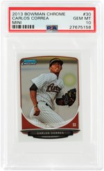 2013 BOWMAN CHROME MINI CARLOS CORREA #30 PROSPECT CARD PSA GEM MINT 10.