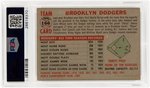 1956 TOPPS DODGERS TEAM #166 GRAY BACK PSA VG-EX 4.