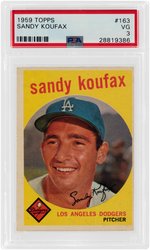 1959 TOPPS SANDY KOUFAX (HOF) #163 PSA VG 3.