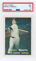 1957 TOPPS MICKEY MANTLE (HOF) #95 PSA EX 5.