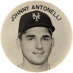 1950s JOHNNY ANTONELLI PM10 REAL PHOTO STADIUM BUTTON.