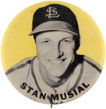 1950s STAN MUSIAL (HOF) PM10 STADIUM BUTTON.