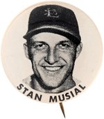 1950s STAN MUSIAL (HOF) PM10 STADIUM BUTTON.