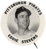 1948-50 EDDIE STEVENS "PITTSBURGH PIRATES" PM10 STADIUM BUTTON.