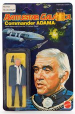 "BATTLESTAR GALACTICA - COMMANDER ADAMA" ACTION FIGURE ON CARD.