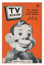 HOWDY DOODY COVER/ARTICLE IN 1951 “TV REVIEW.”