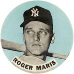 1960s ROGER MARIS LARGE BUTTON (COLOR VARIETY).